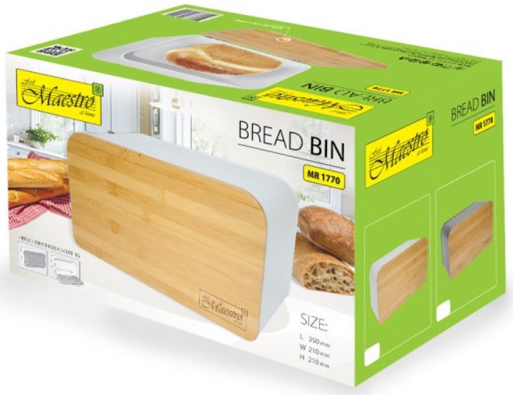 Chlebak pojemnik na pieczywo MR1770 bambusowy Marka Maestro
