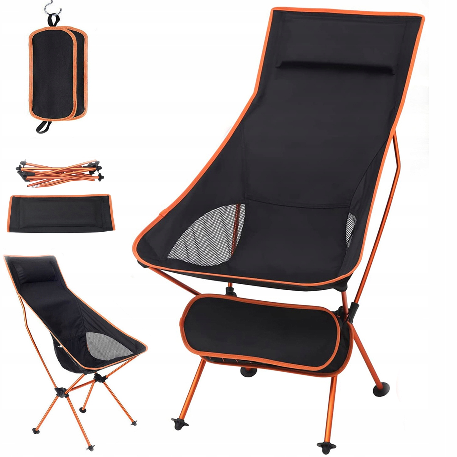Skládací kempingové křeslo Turistické lehké rybářské křeslo Malé