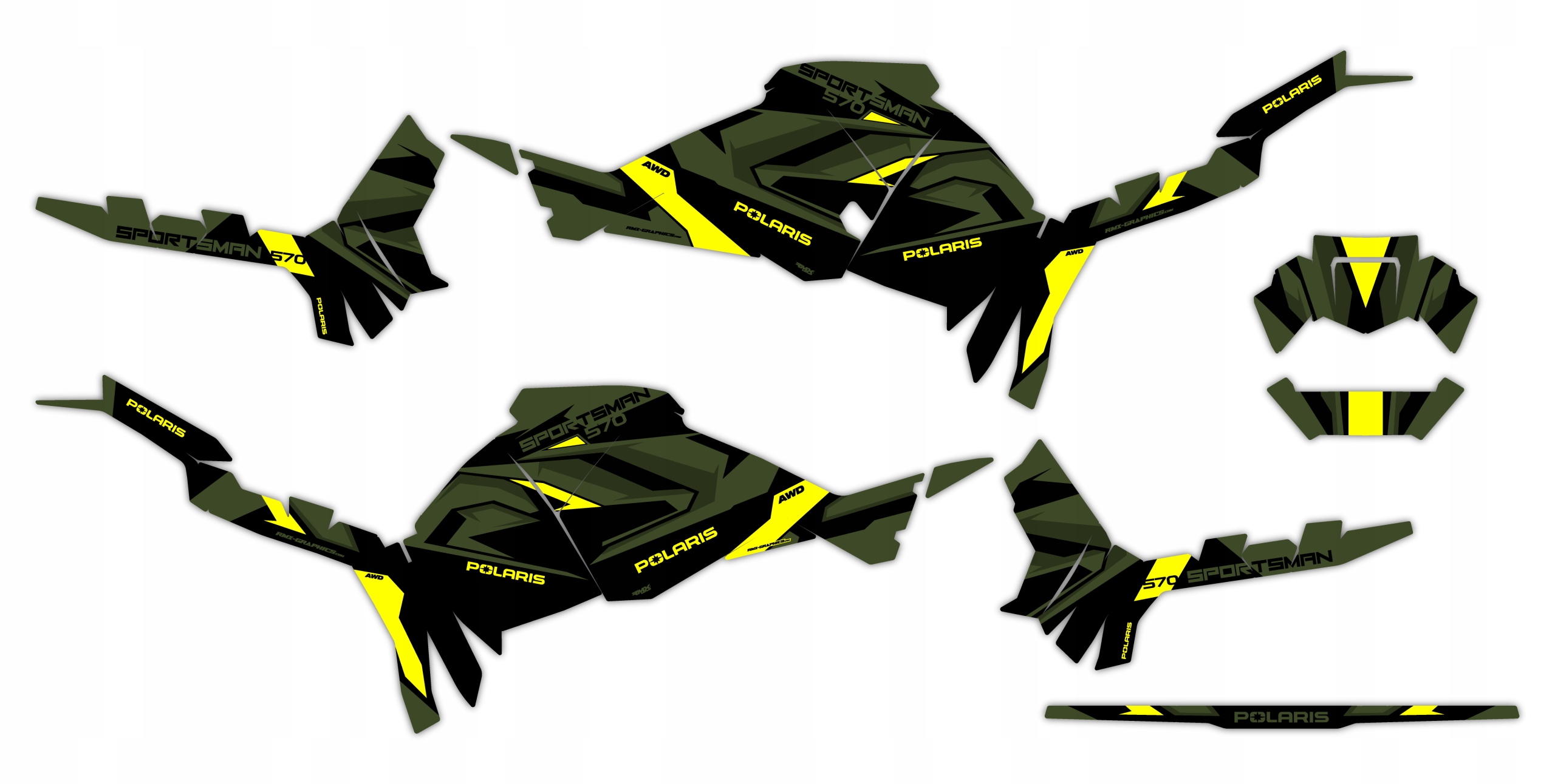 Dýha Samolepky Polaris Sportsman Touring 570 2025+ #5090928