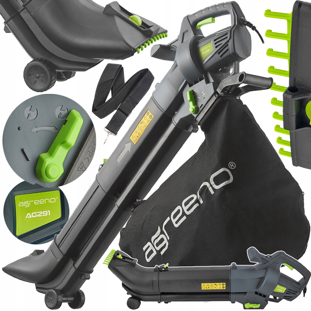 Dmuchawa elektryczna Odkurzacz do Liści Rozdrabniacz 3600W Agreeno AG291