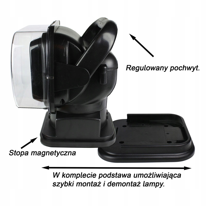 SZPERACZ 10X LED - NA PILOTA 12V BLACK - 03588 Moc 50 W