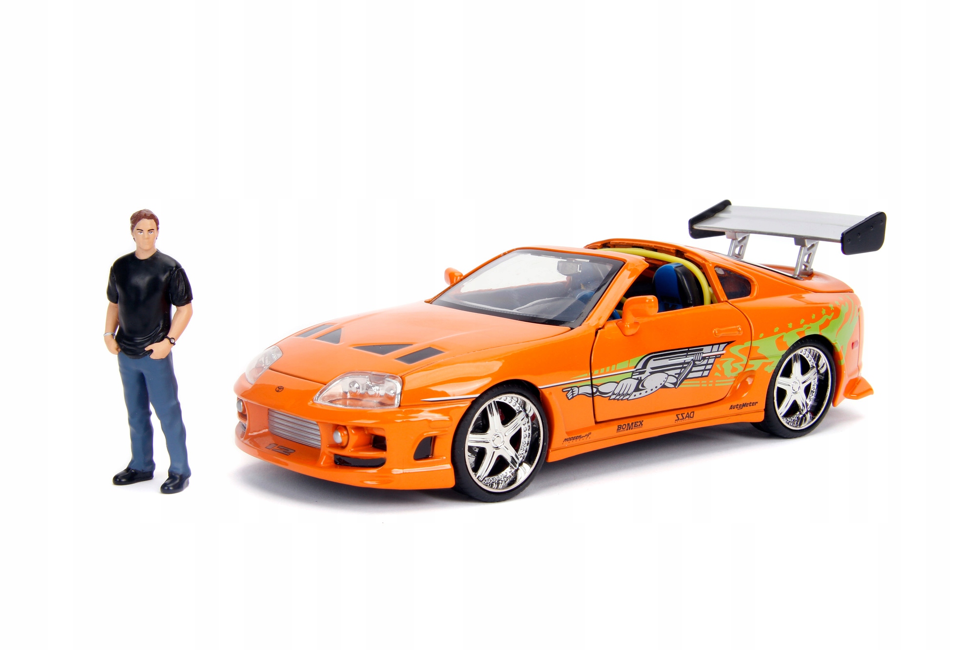 Jada Fast And Furious Toyota Supra Pomarańczowy Figurka Brian 1:24 Nowy