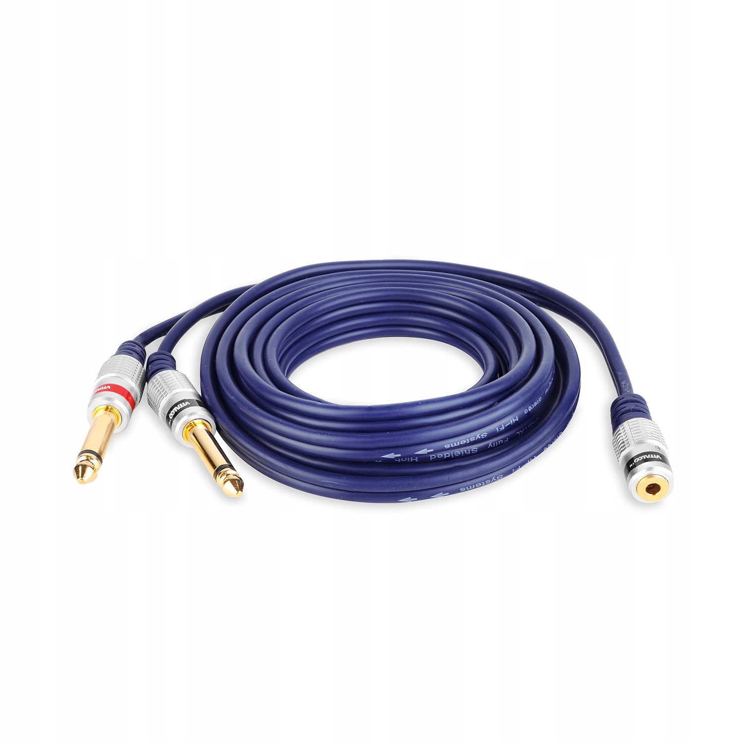 DAP AUDIO CABLE AUDIO 3.5MM ST A 2 PLUG 6.3MM 3MTS