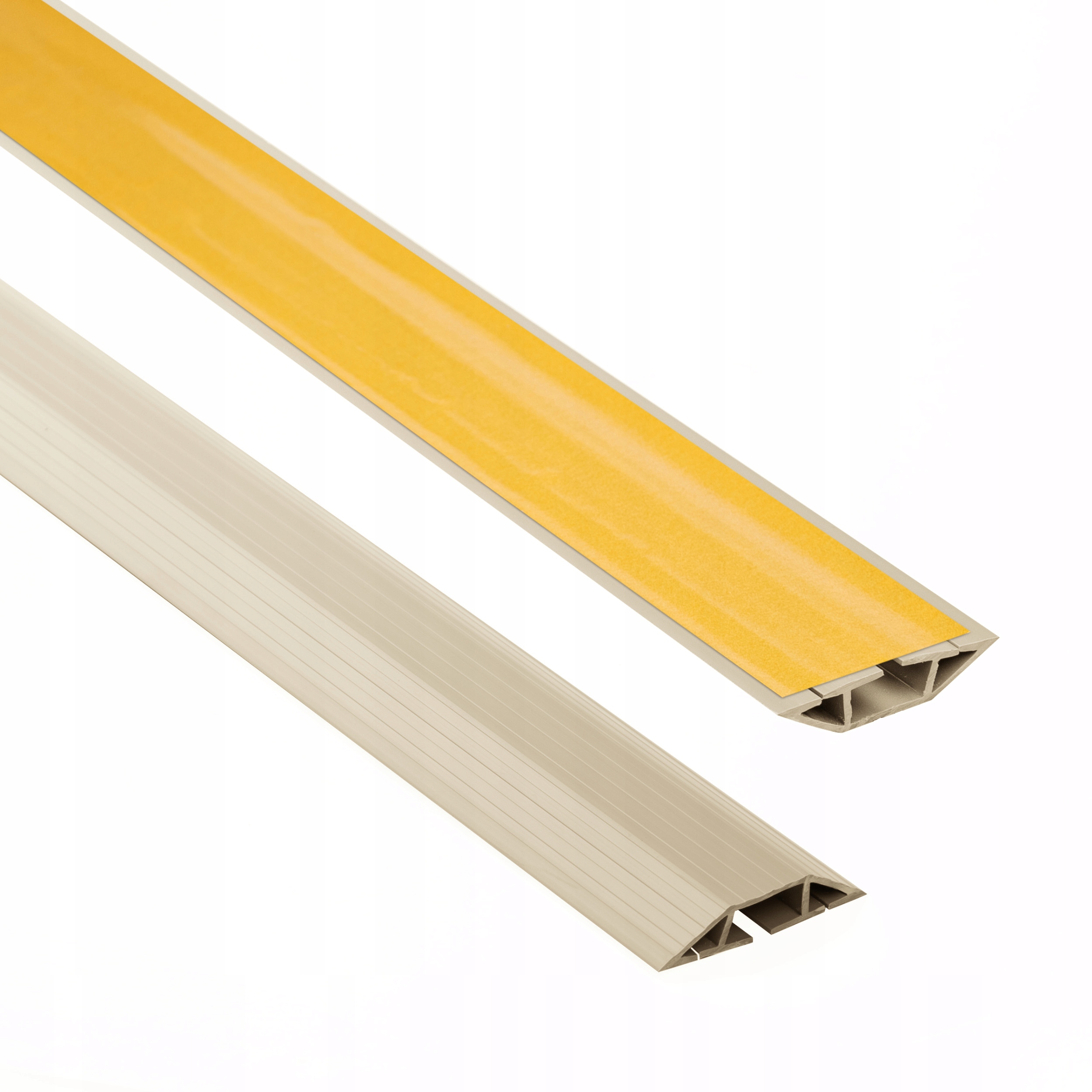 Kabelová lišta, maskovací páska PVC-trapézová, samolepicí, béžová, 2 m, 80 mm