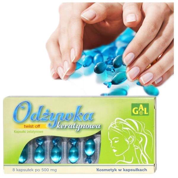 

Ampułki z keratyną włosy brwi paznokcie 8sztuk Gal