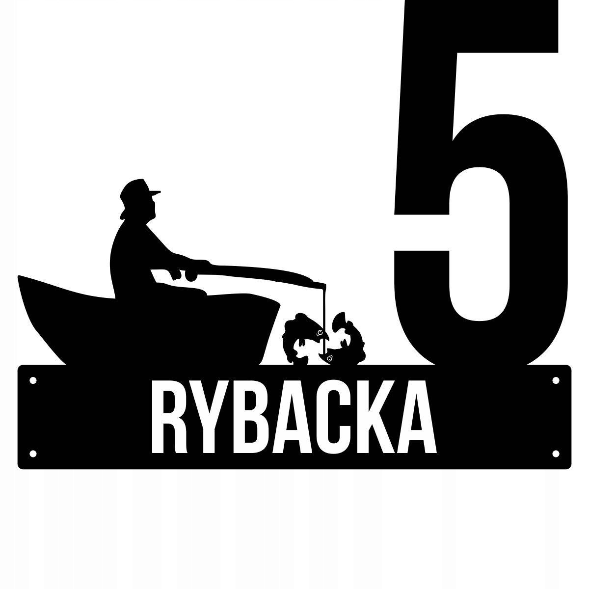 Číslo Na Dom 80 cm Tabuľa Adresa Ocel 2MM Rybárska ul.