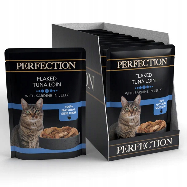 Perfection Tuňáková svíčková se sardinkami 70 g mokré krmivo pro kočky