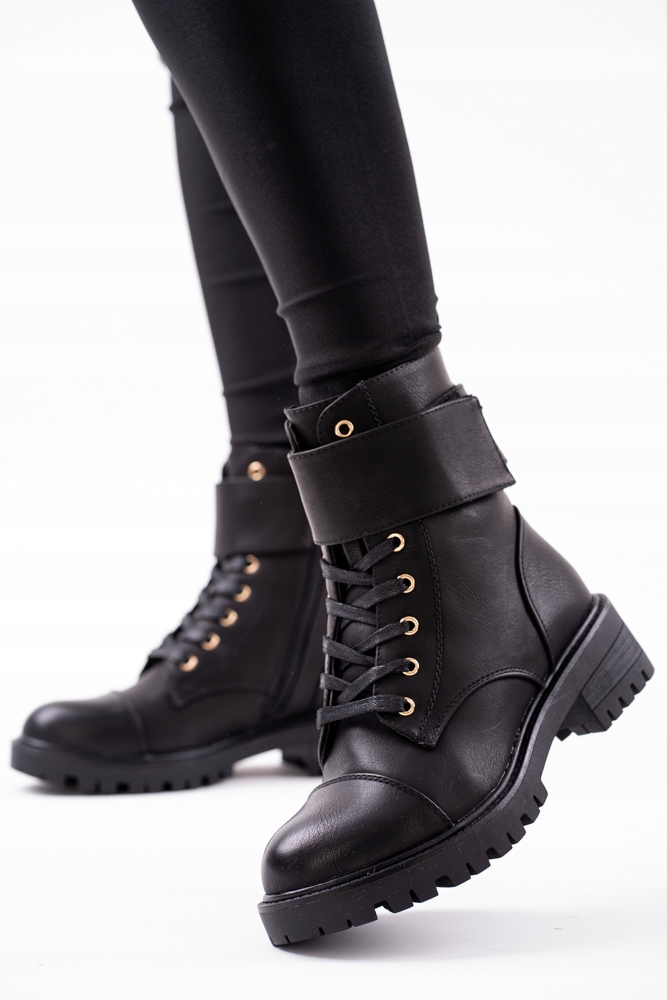 Botki workery na płaskim obcasie z wysoką cholewką 39 Oryginalne opakowanie producenta pudełko