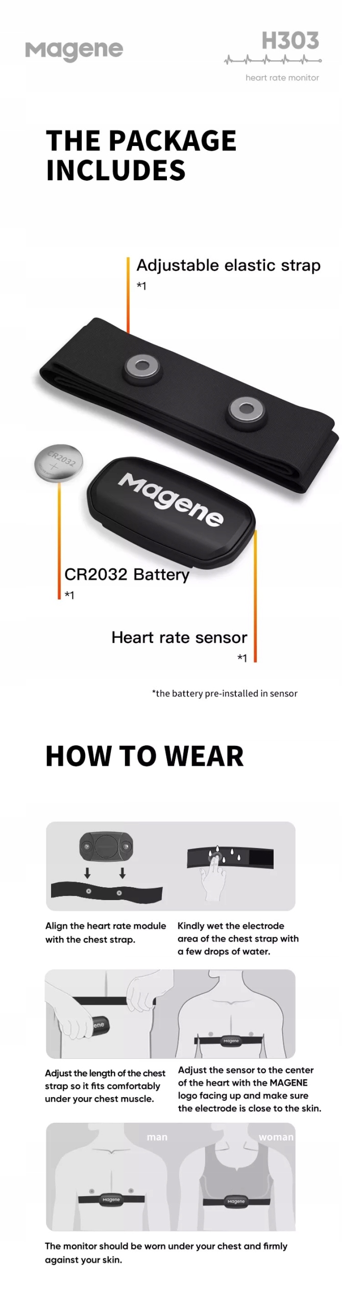 Magene pas tętna czujnik BT ANT+ do Polar Garmin Kompatybilność systemowa Android iOS Windows Phone