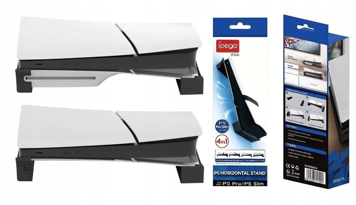 Ipega Pozioma Podstawka Do Konsoli PLAYSTATION5 PS5 Slim /pro De Uhd Czarna