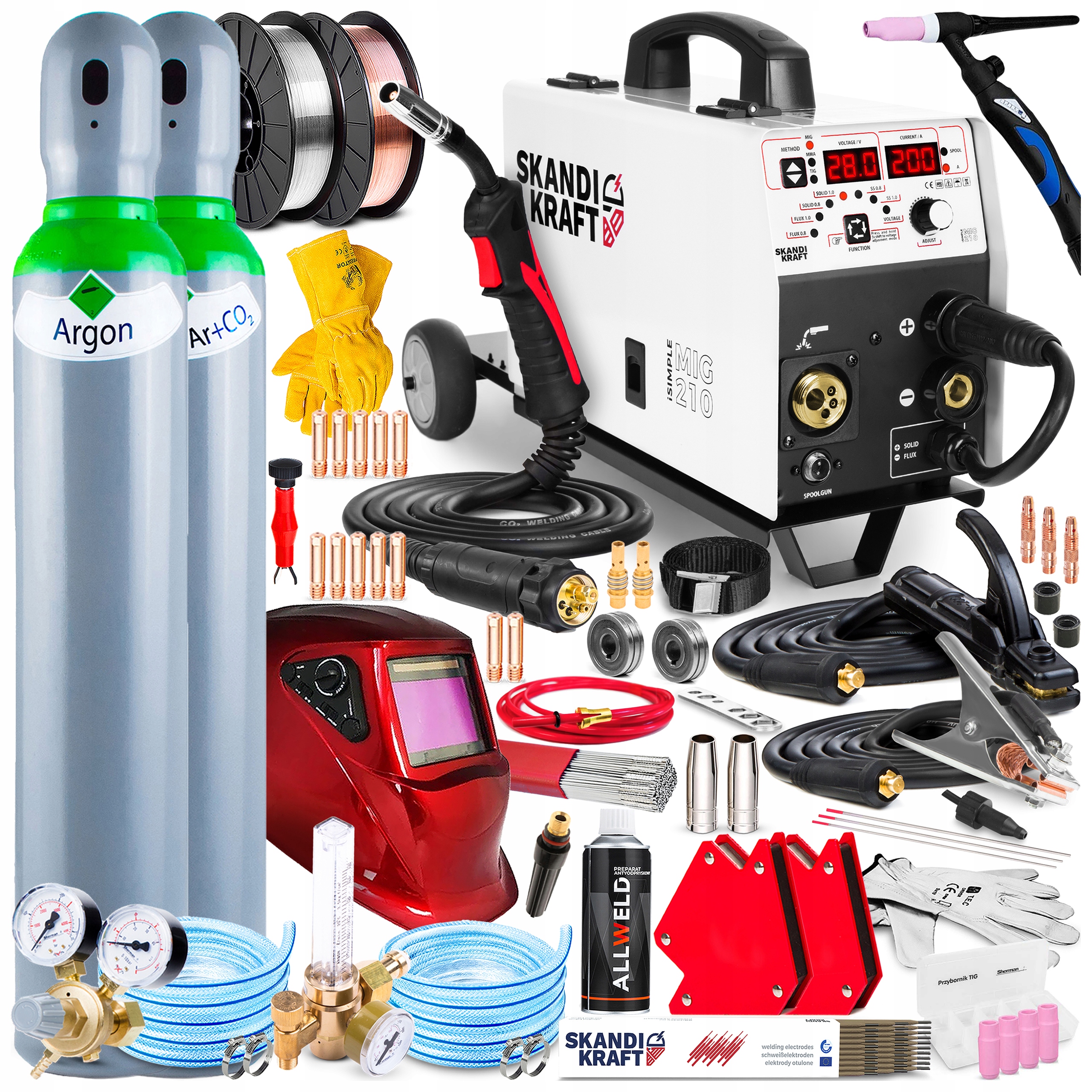 Invertorová Svářečka Skandi Kraft Isimple Mig 210 Cart 230V 200A