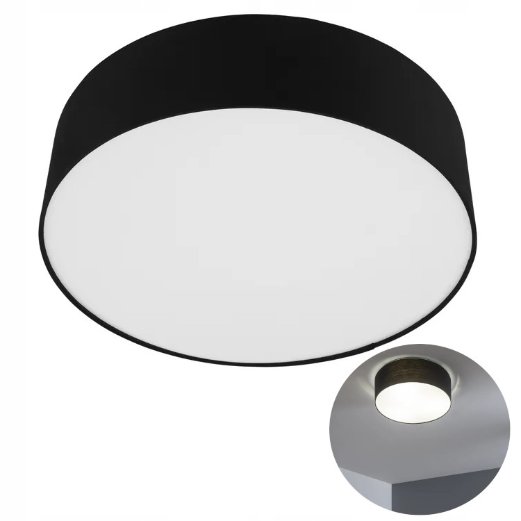 Stropné Svietidlo čierny Luciano, priemer 48 cm na 3 žiarovky