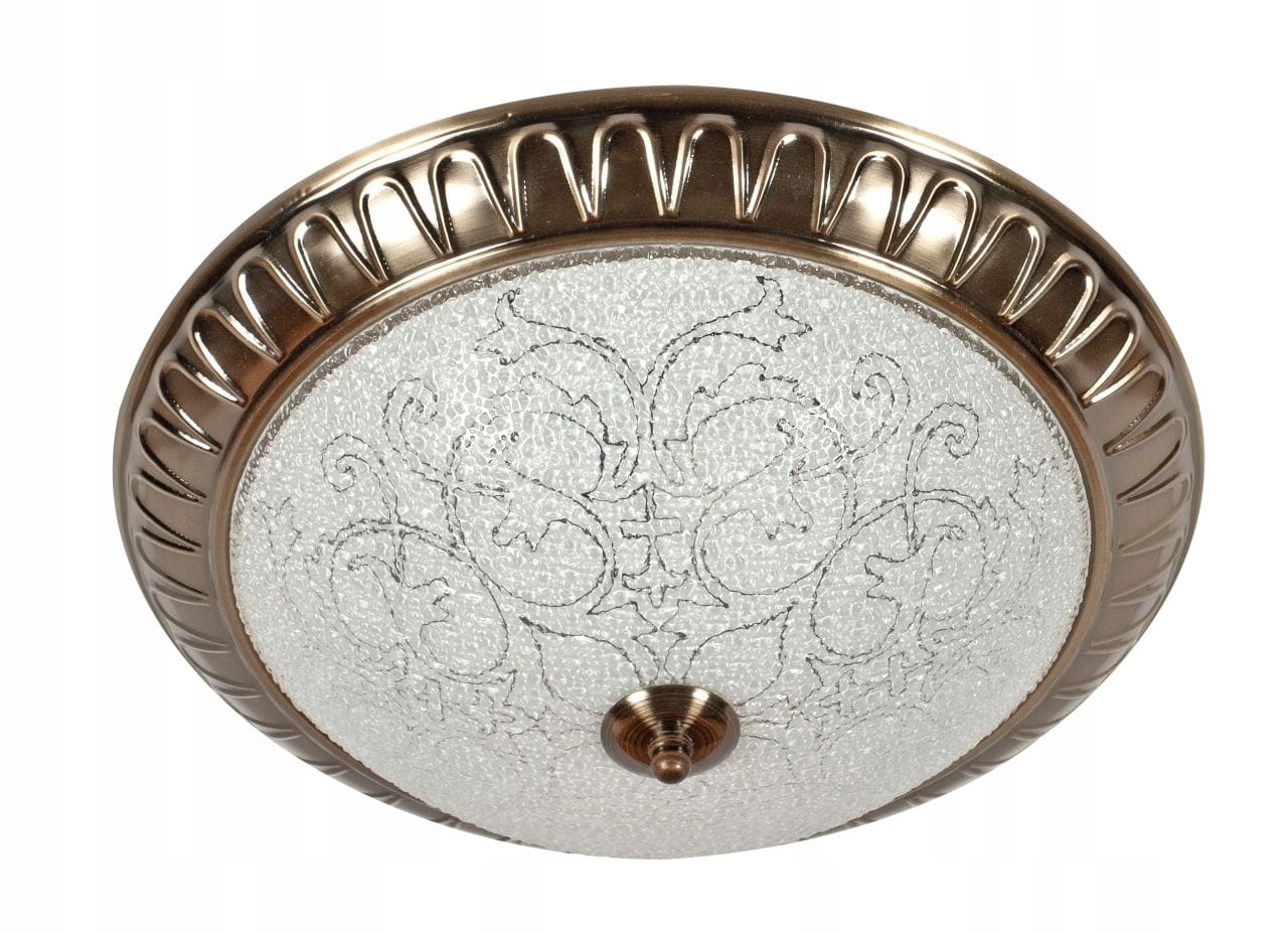 Stropný stropné svietidlo v starodávnom štýle, obruč z mosadzného zlata, do kuchyne