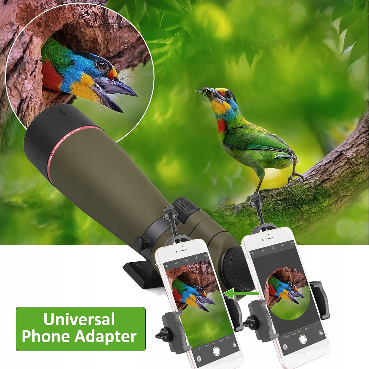 Svbony Sv13 20-60x80 Monokular Luneta Z Adapterem — miniatura 4