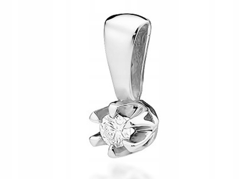 Zlatý přívěsek 585 z bílého zlata s briliantem na řetízek