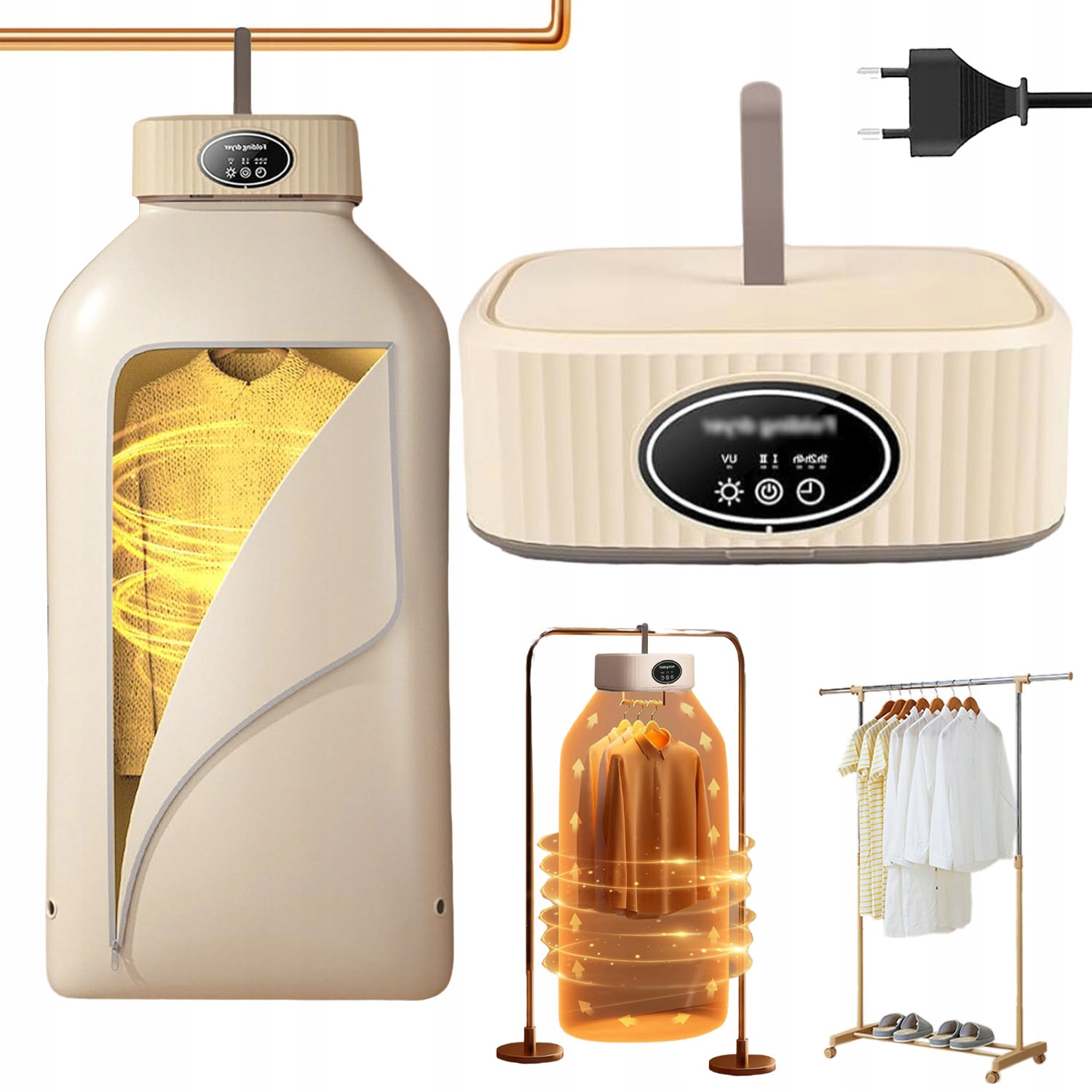 Levně Elektrická Sušák Na Prádlo, Cestovní Sušák Na Teplý Vzduch 600 W