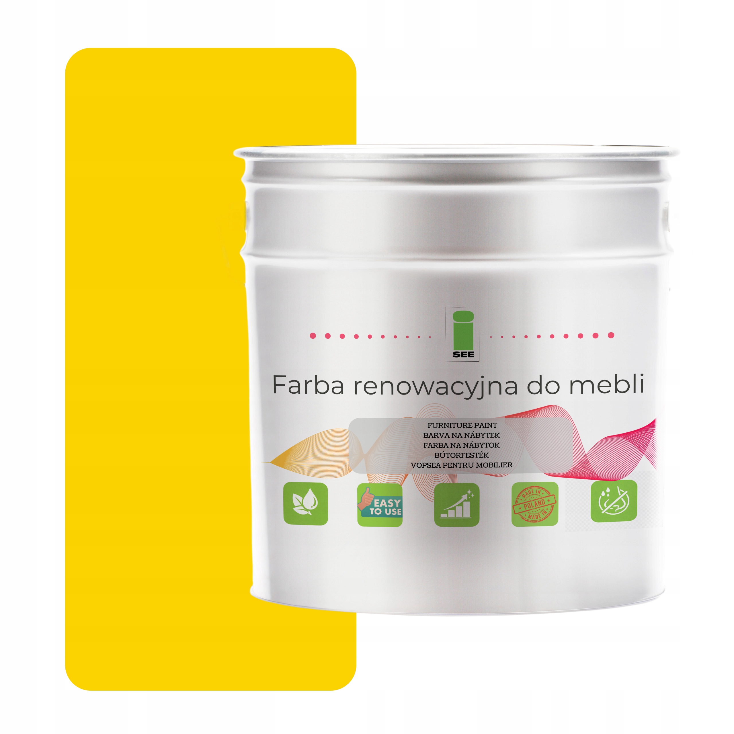 Farba na kuchynský nábytok Ral 1023 žltá matná 2,5 L na predné časti, drevo 2v1