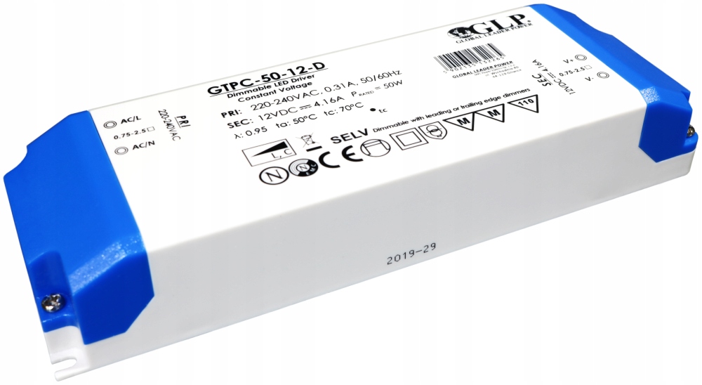 Zasilacz Stałonapięciowy Ściemnialny Fazowo Triak Led 12 V 50W Dimming Glp