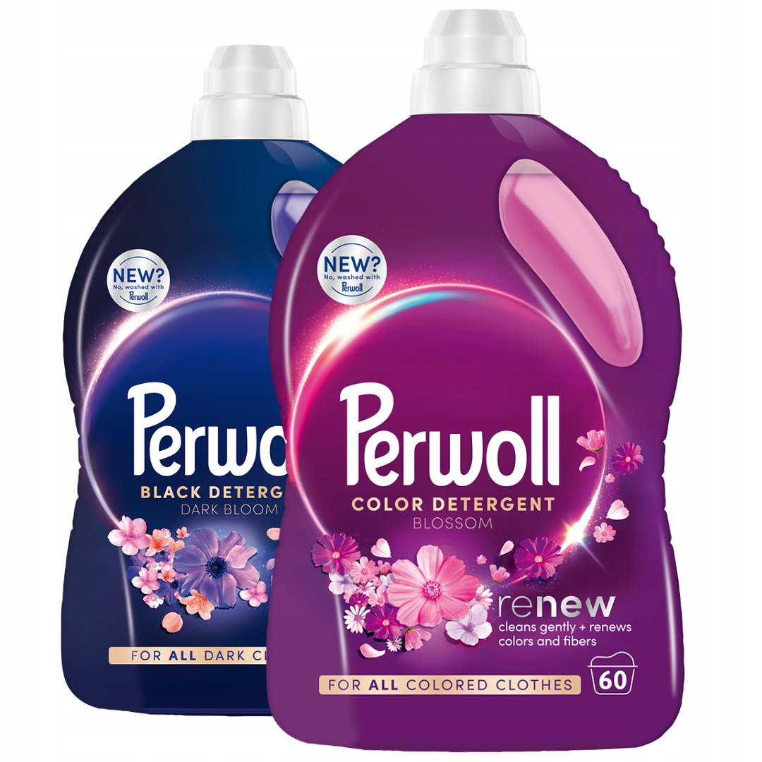 Perwoll Renew Dark Bloom Blossom Tekutý prací prostředek Mix 2x3 l 120 praní