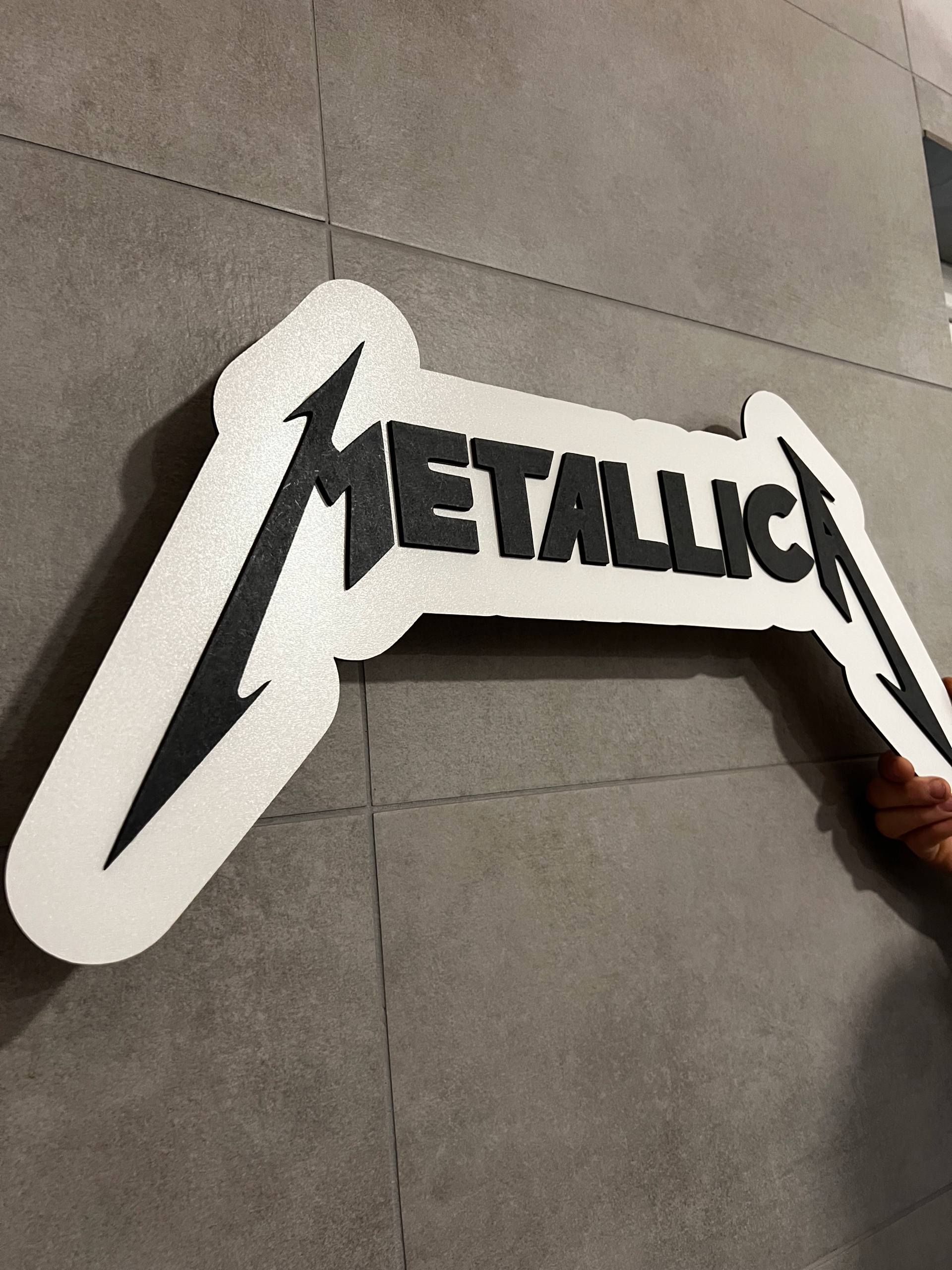 Obraz Drewniany Logo Metallica Dekoracja Ścienna Obraz 3D