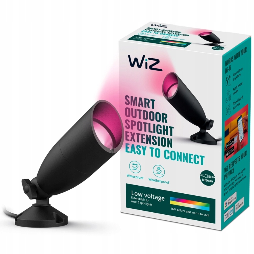 Led zatĺkací reflektor Záhradná lampa IP65 Utesnená Rgb Smart WiFi WiZ
