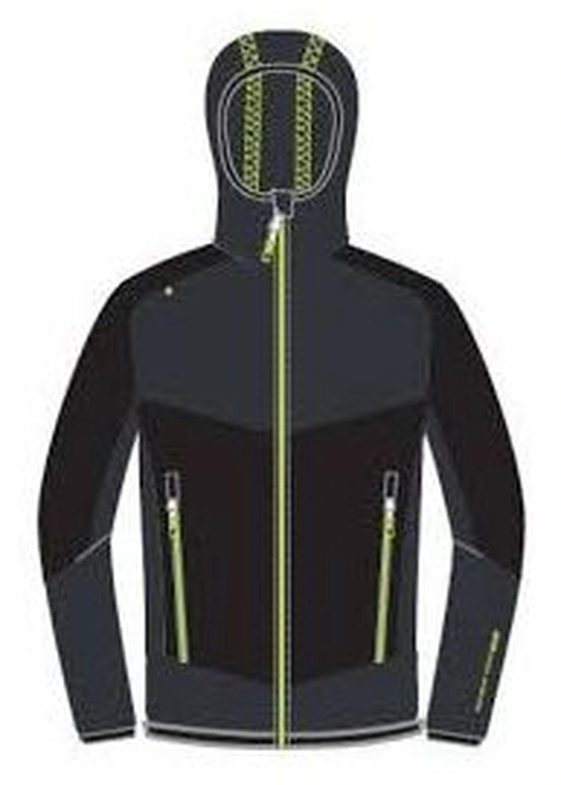 Pánská termo bunda Gts Waffle Bicolour 3015 M_02 černá/žlutá/zelená 14551/L