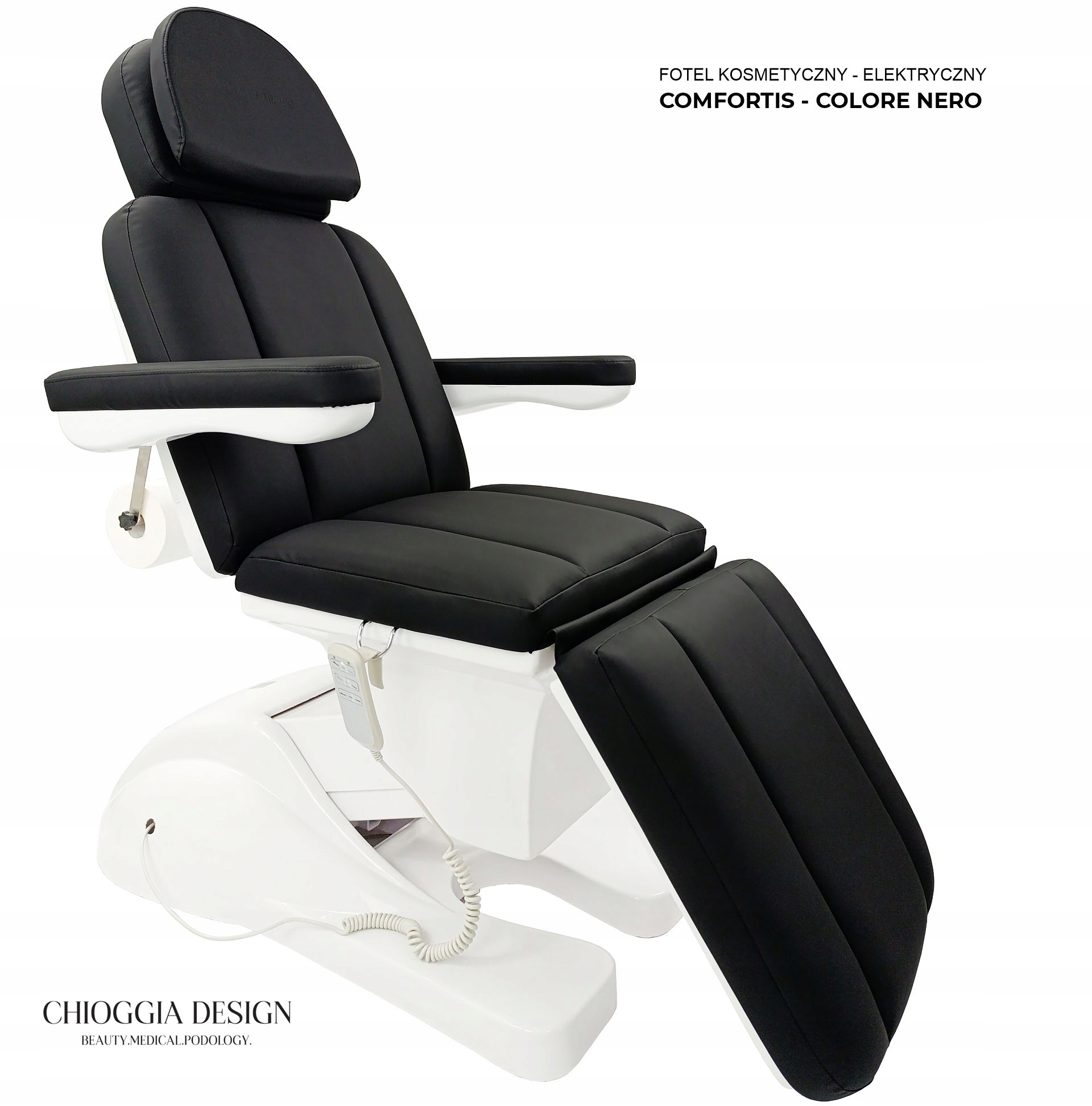 Chioggia Design Kosmetické křeslo Elektrické Černé Comfortis 3 motory