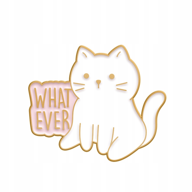 

Przypinka Metal Cat Siedzący Kotek What Ever Pin
