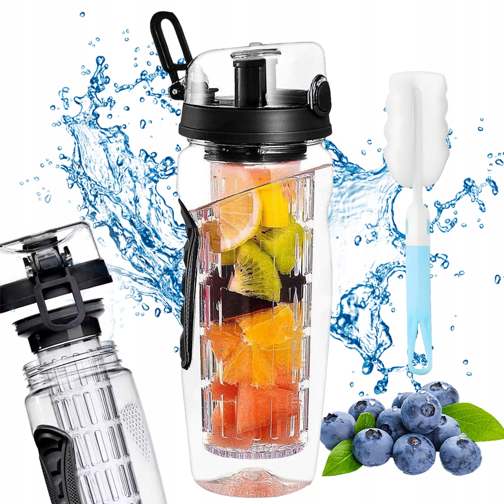 Butelka Bidon Na Wodę Napój Tritanowa Szczelna Sportowa Z Wkładem 1000 ml