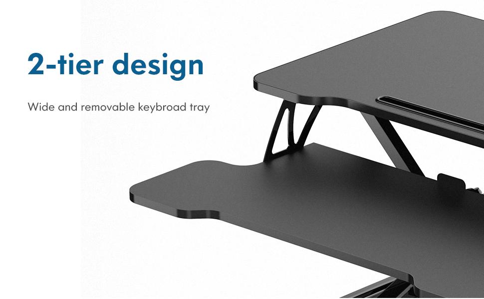 STOLIK POD LAPTOPA ROZKŁADANY 2 POZIOMY CZARNY 64C Marka Fitueyes