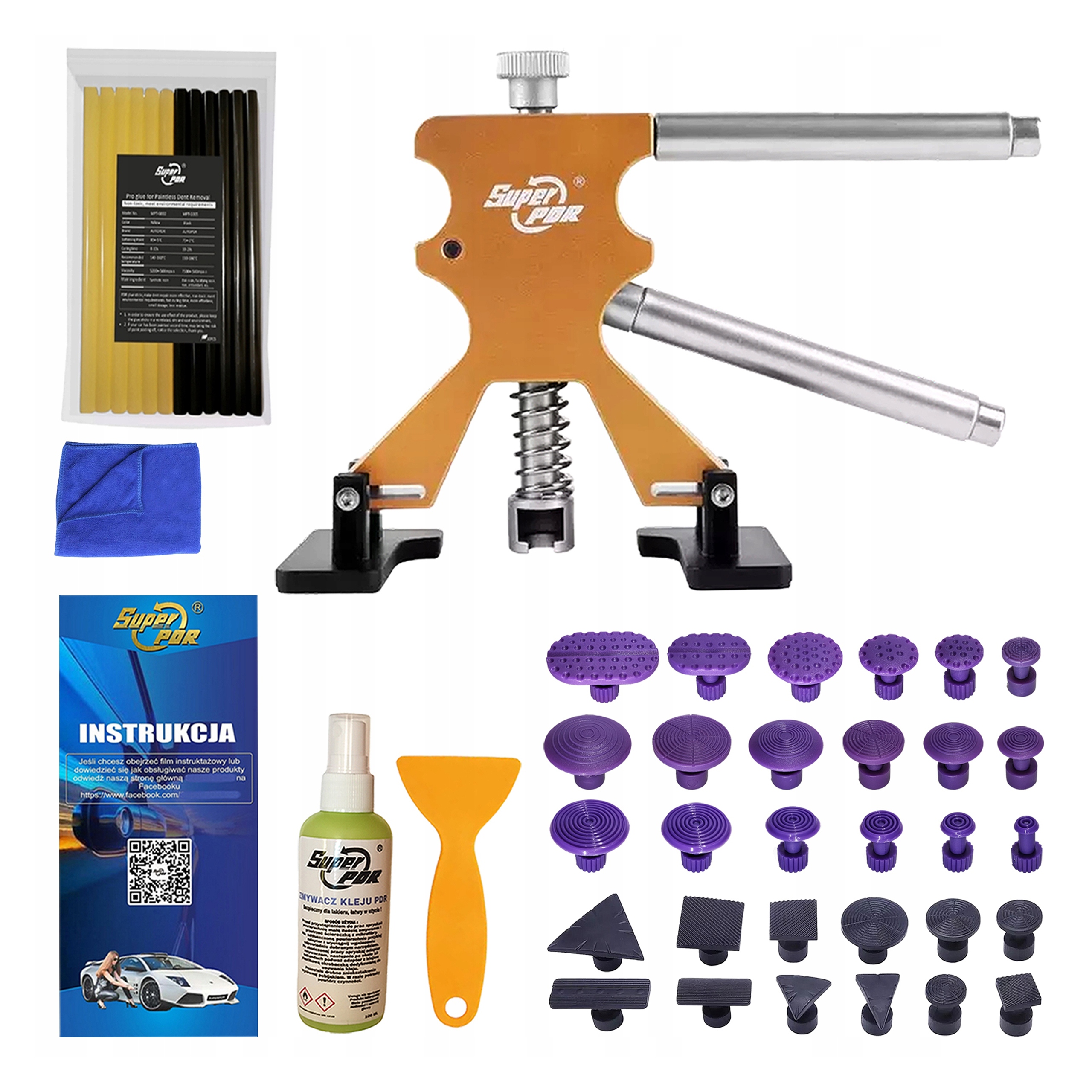 Sada na odstraňování promáčklin Vytahování promáčklin Sada pdr Puller kovová