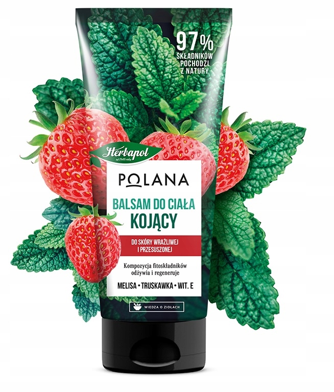 HERBAPOL POLANA - BALSAM DO CIAŁA KOJĄCY - MELISA+TRUSKAWKA+WITAMINA E