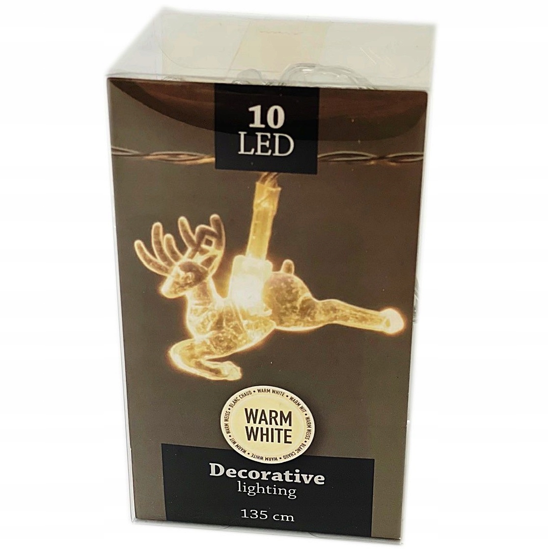 

Lampki Choinkowe Łańcuch 10 Led Renifer Reniferki