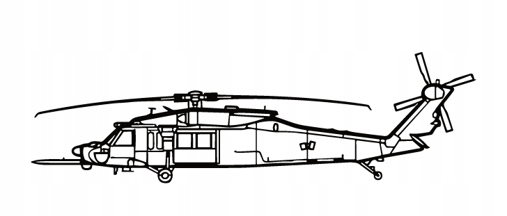nástěnná dekorace Obraz Letadlo MH-60M Dap