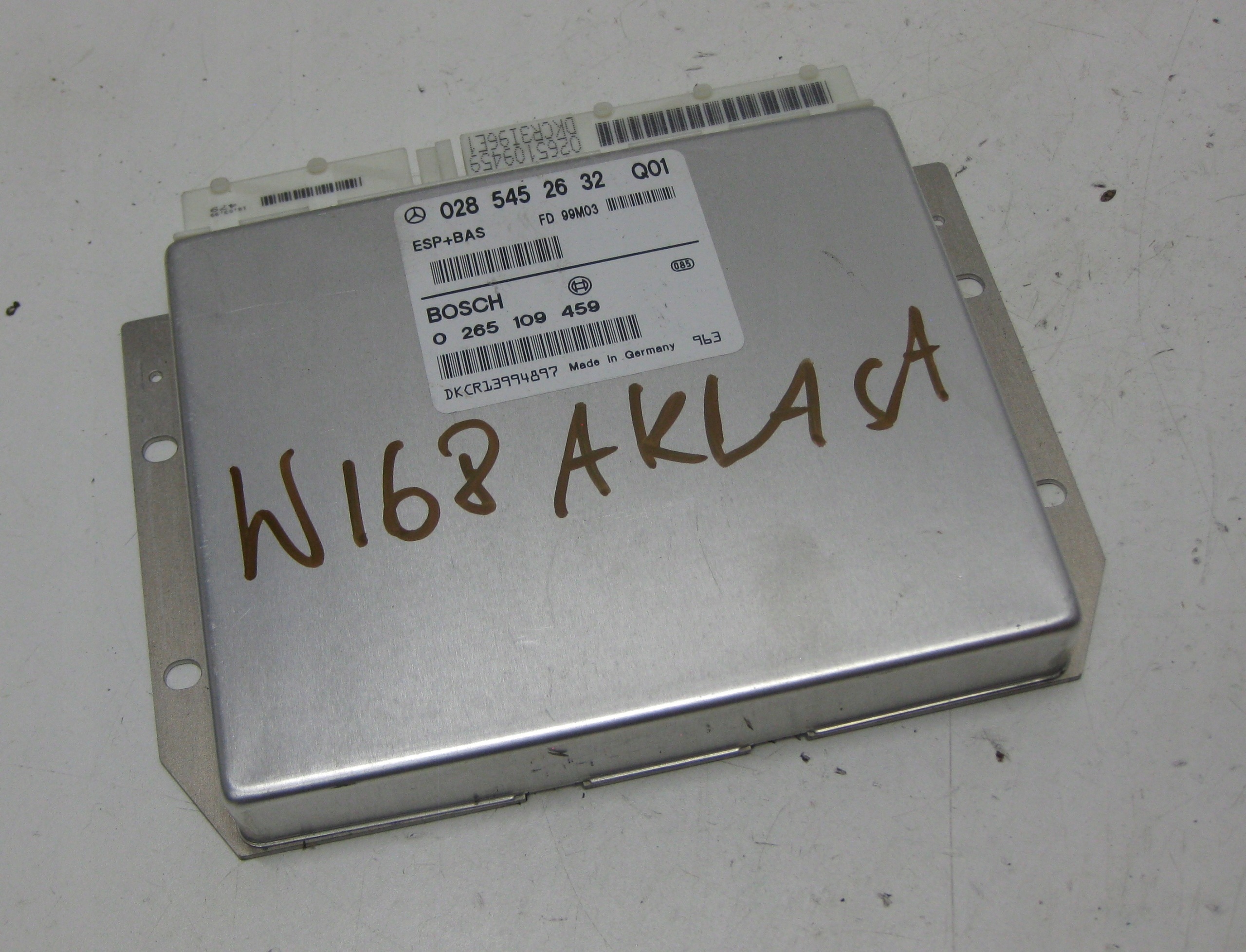 MERCEDES A-KLASA W168 99R module control unit computer ESP+BAS 0285452632