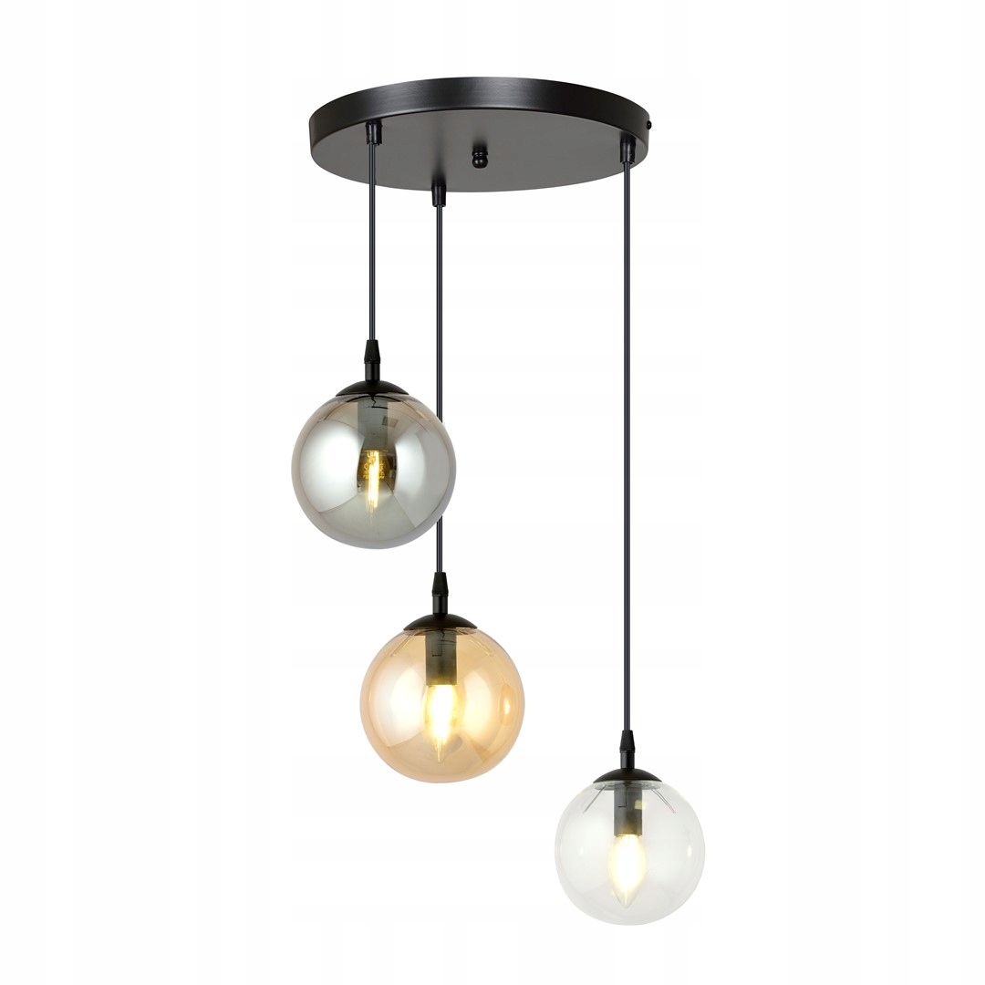 Emibig Cosmo 3 Bl Premium MIX Závěsná lampa převis Ocel lakovaná sklo Ča