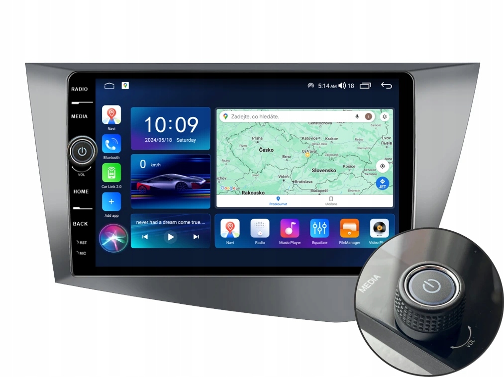 Everest 2DIN autorádio EVE23 Android, Seat Leon II