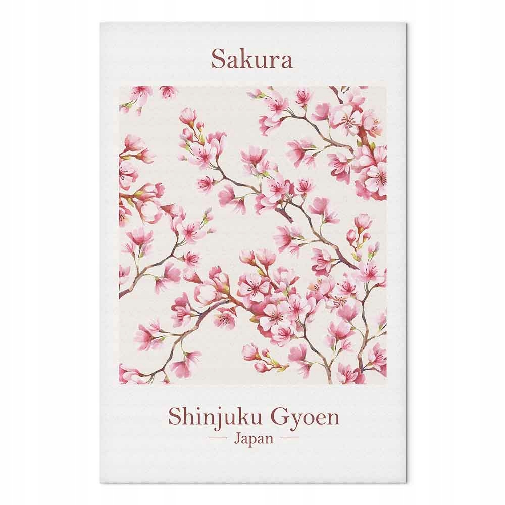 Obraz na plátně canvas Asie Japandi Orient Květiny Višeň Sakura 60x90 cm