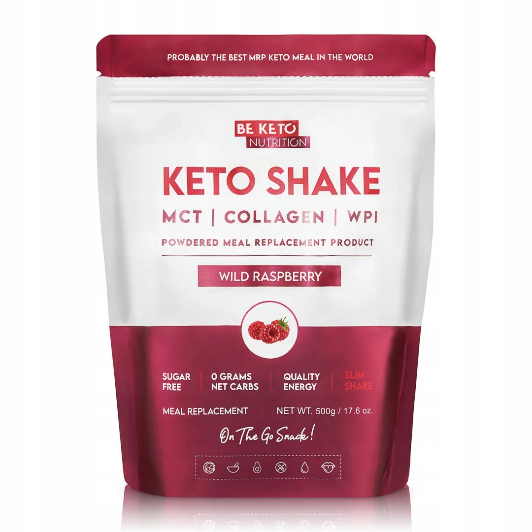 Divoká malina Keto Shake dieta 500 g BeKeto