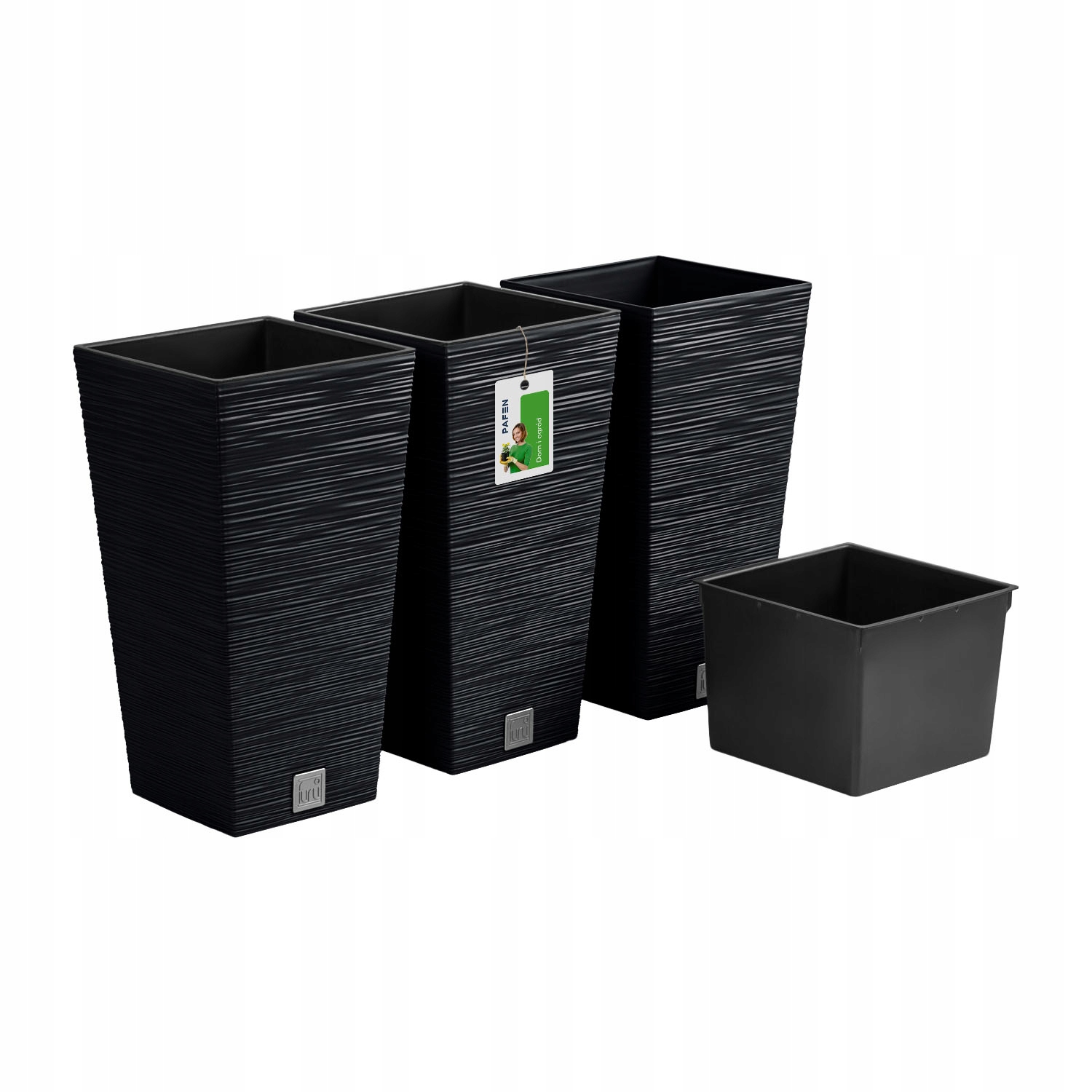 

3X Doniczka na kwiaty Donica Furu DFSH200 Antracyt