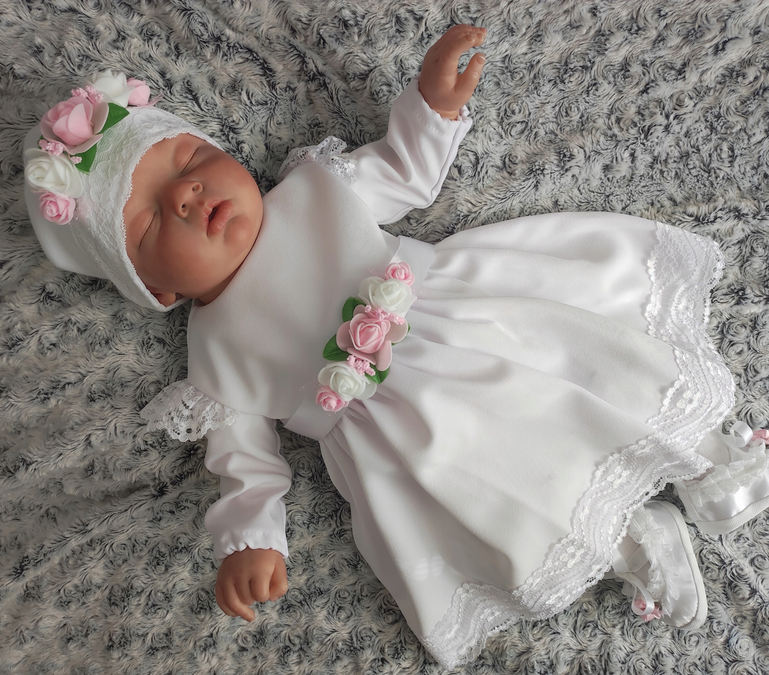 KELLO - Komplet 3 cz. 56 cm chrzest BIAŁY Kolor biały