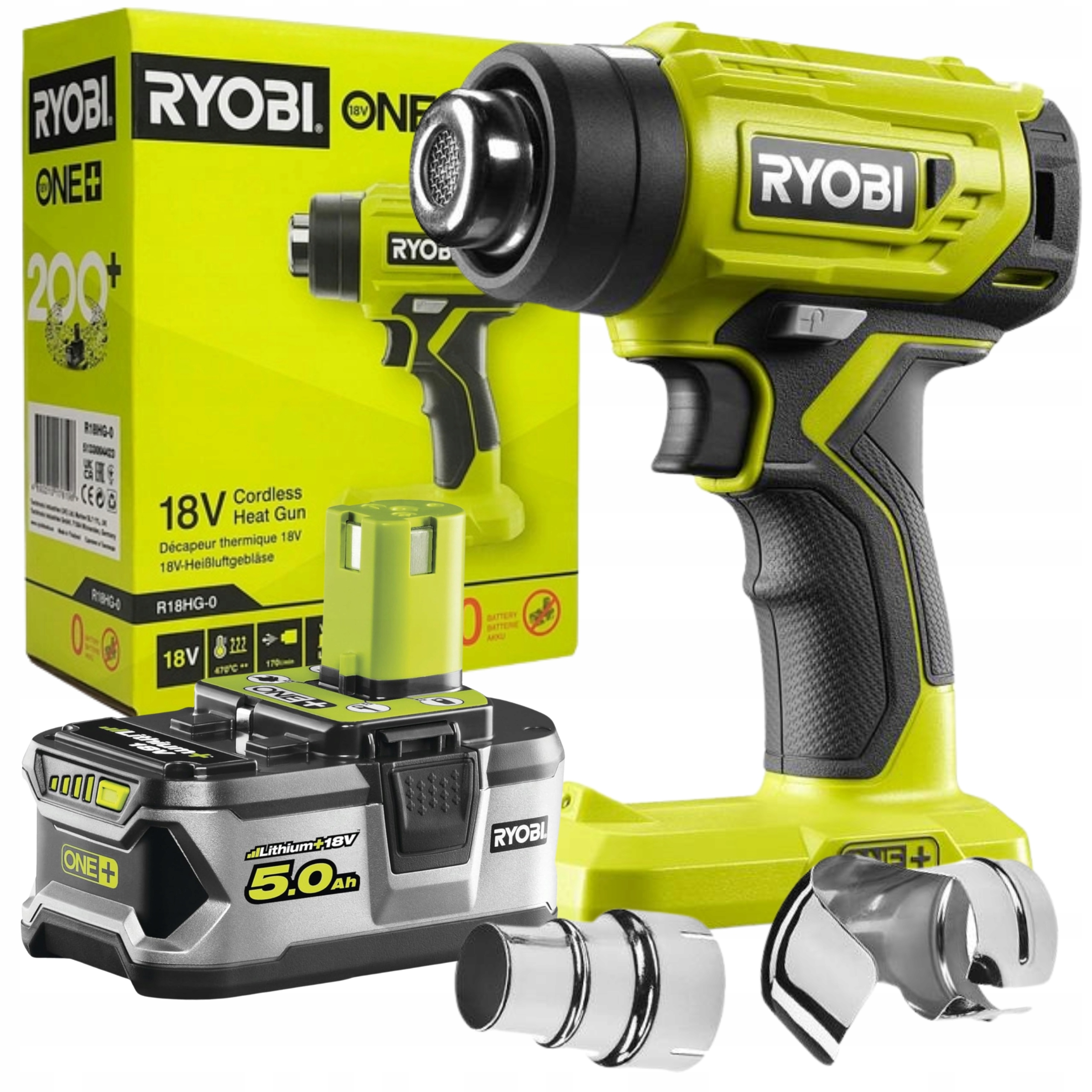Opalarka Akumulatorowa 18V 470C Dysza Ryobi R18HG-0 Aku. 5,0Ah