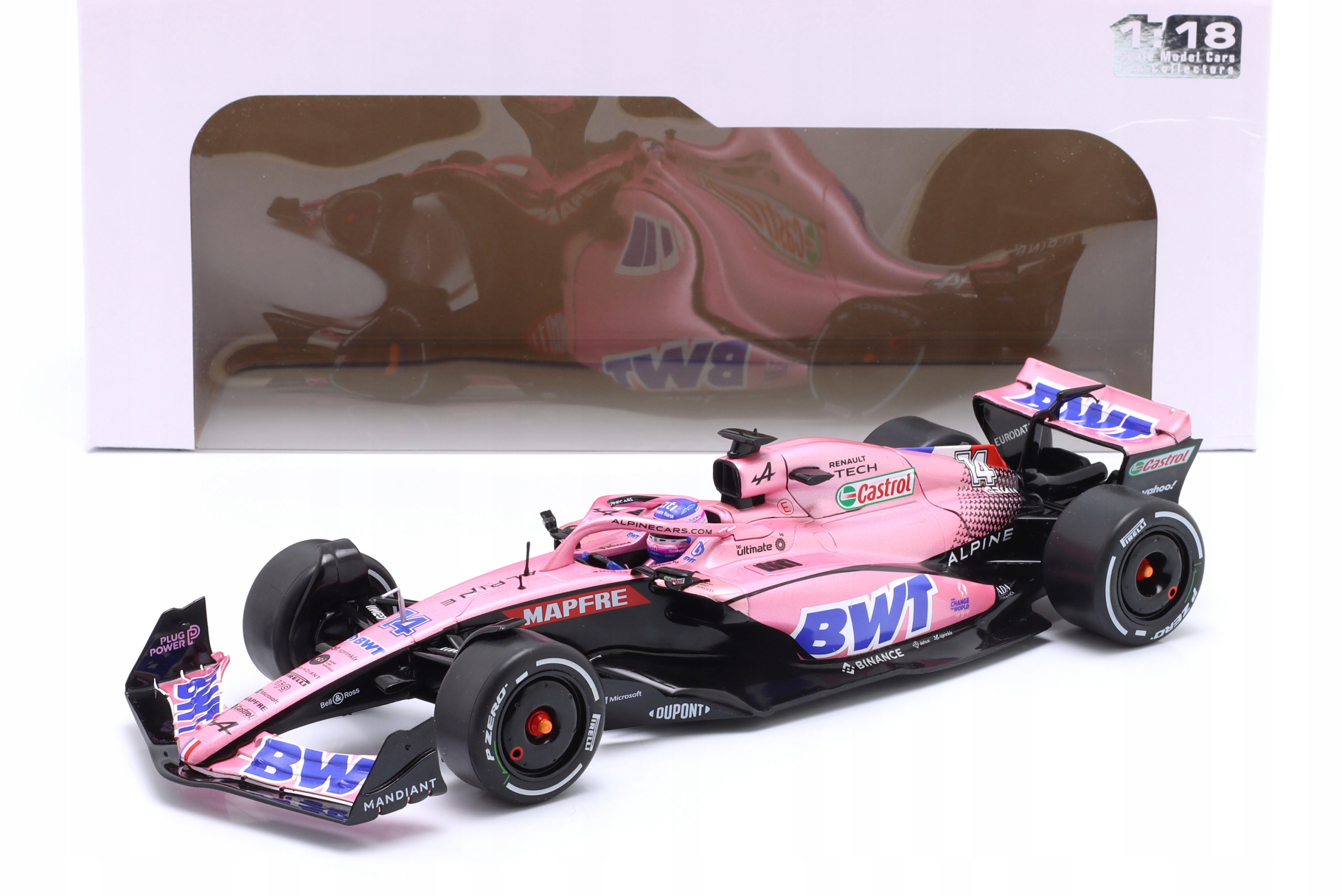 Solido Alpine A522 #14 F. Alonso Bahrain Grand Prix 2022 1:18