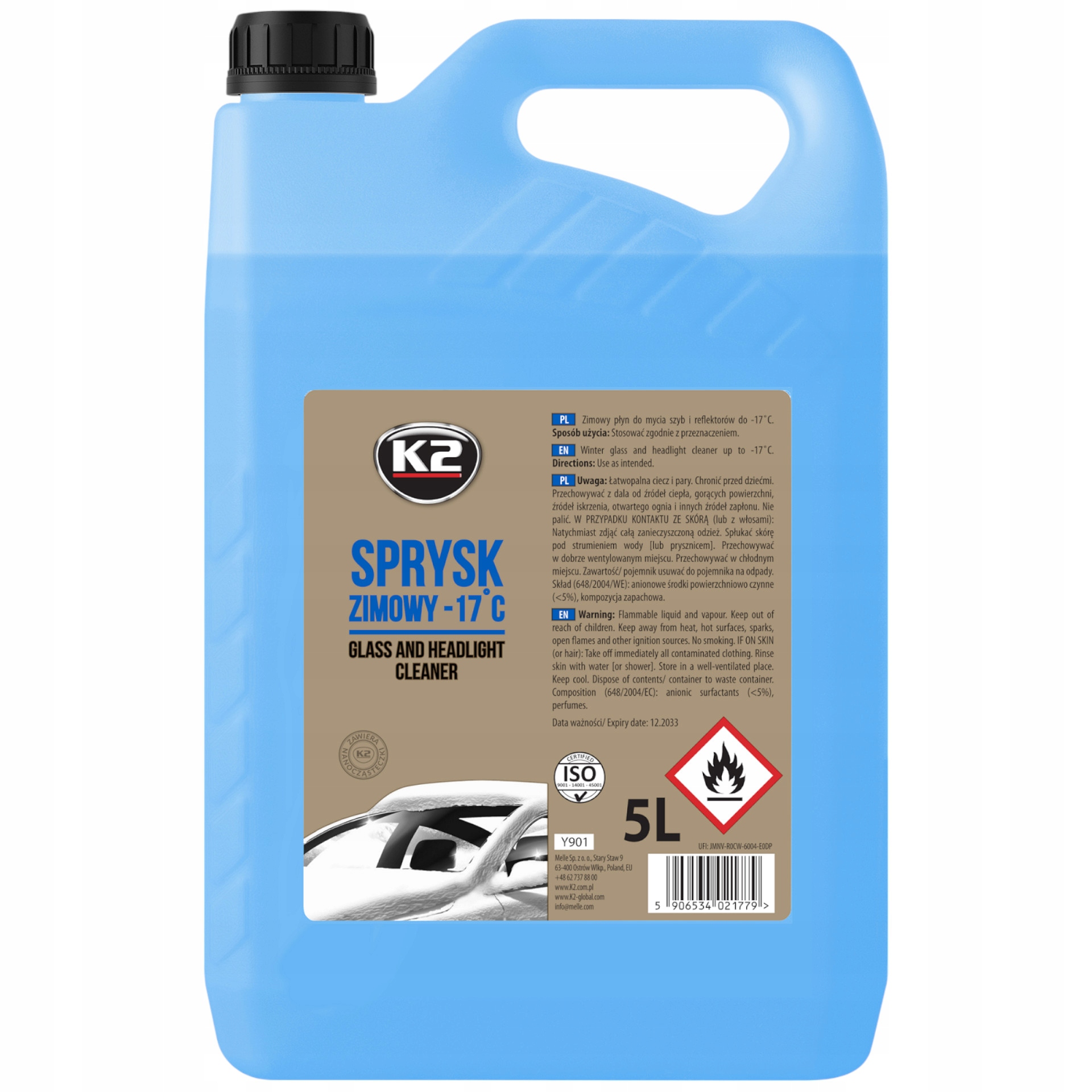 Płyn Do Spriskiwaczy 5L -17 Stopni
