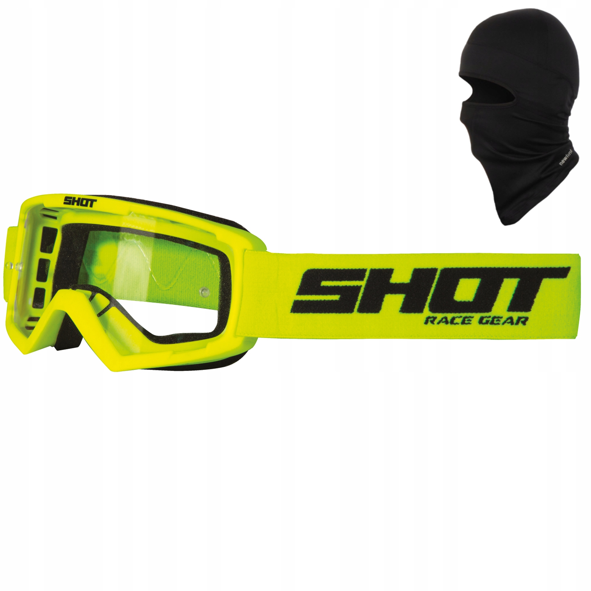 SHOT GOGLE motocyklowe ROCKET KID NEON YELLOW
