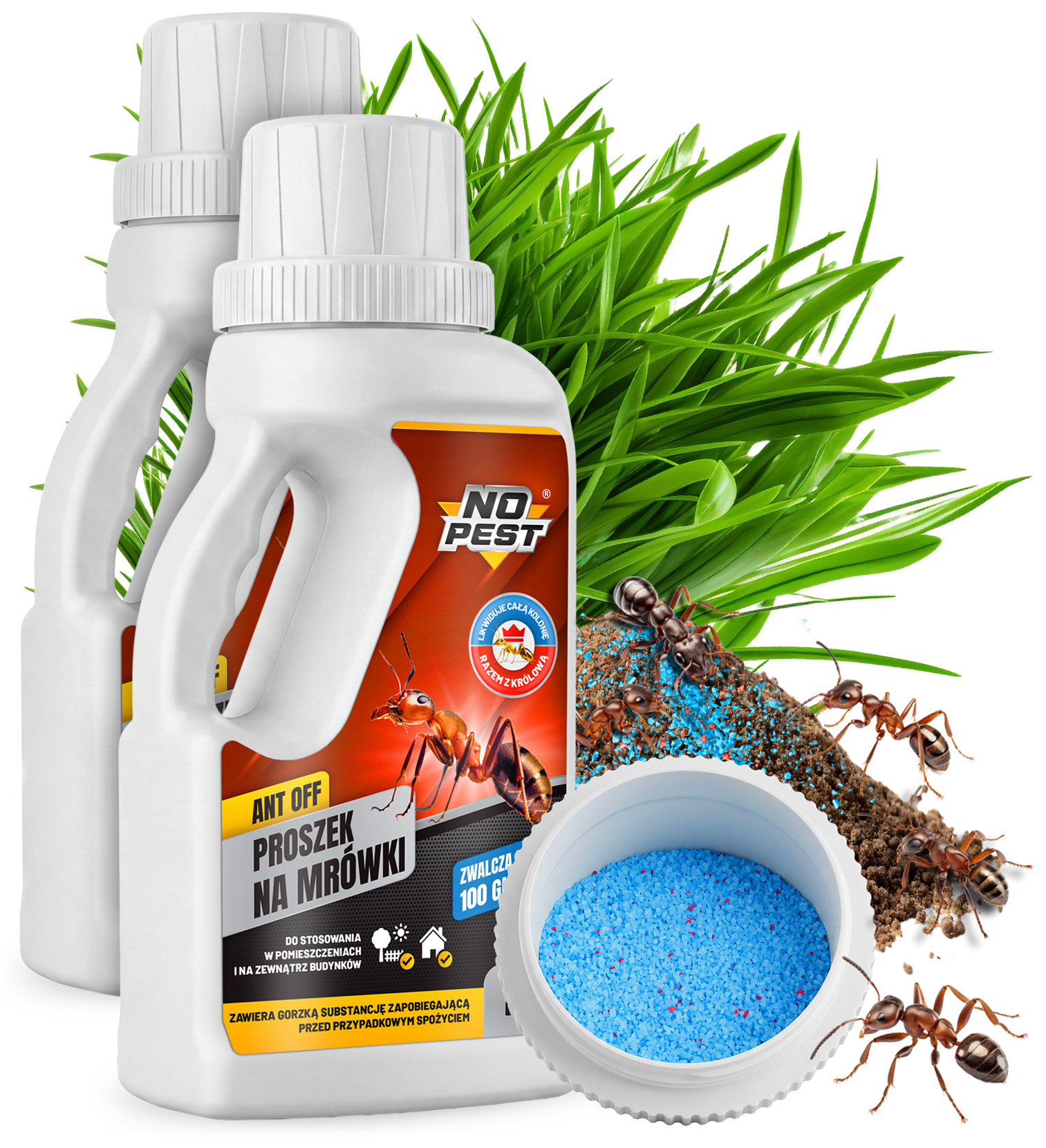 Proszek Środek Preparat Na Mrówki Gniazda Mrówek No Pest 1KG (2 Szt)