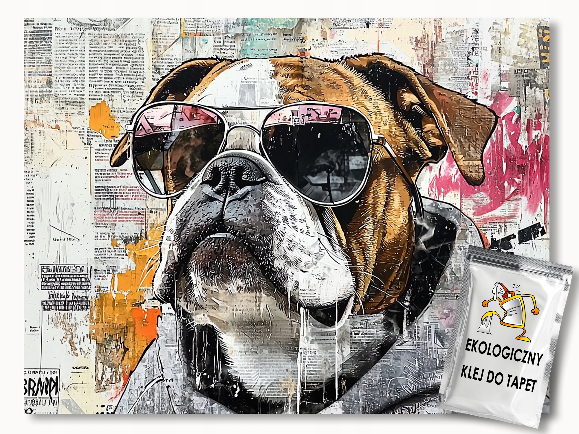 Fototapeta Flizelina Graffiti Street Art Grunge Pes Buldoček 200x140 110g