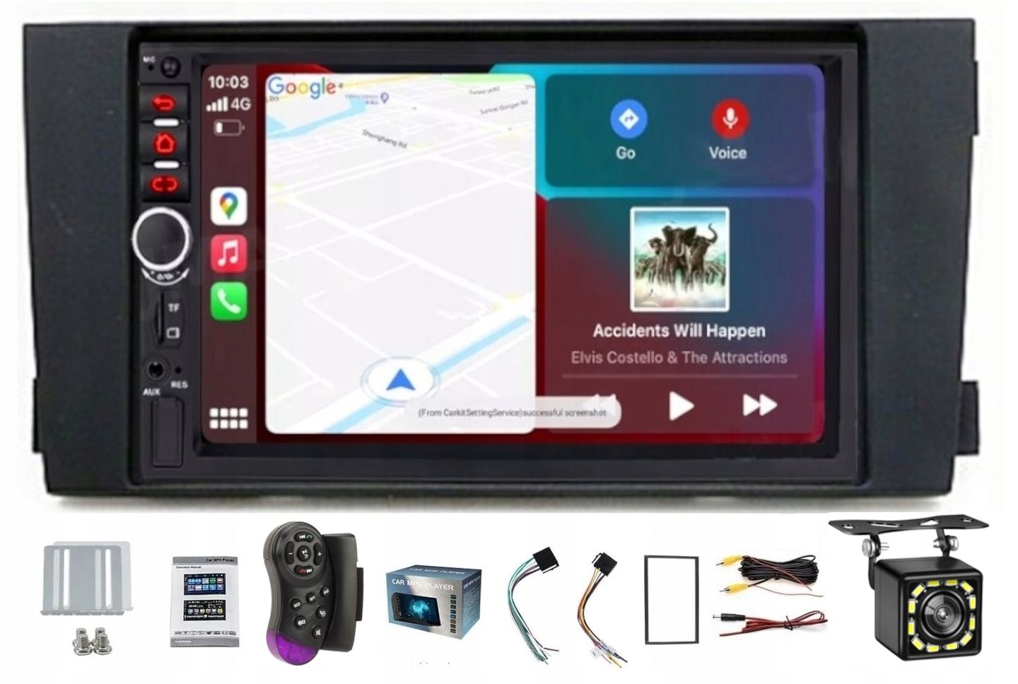 Rádio 2 Din Audi A6 C5 1997-2004 Android Auto Carplay Kamera Usb Aux Bt