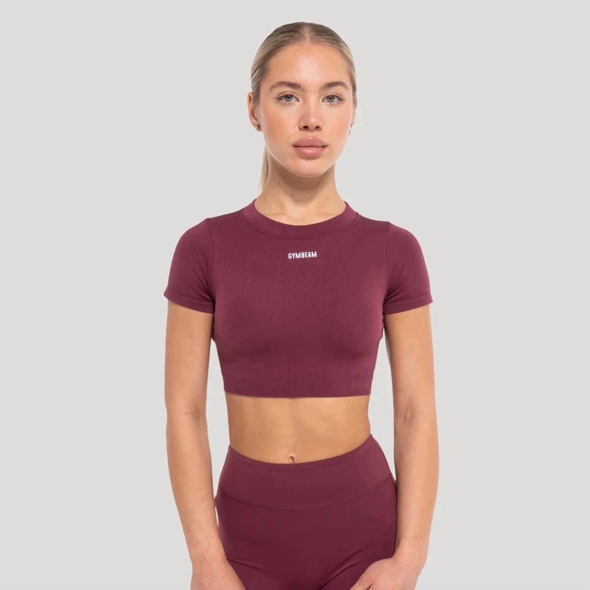 GymBeam Damski crop top Flow Wine S