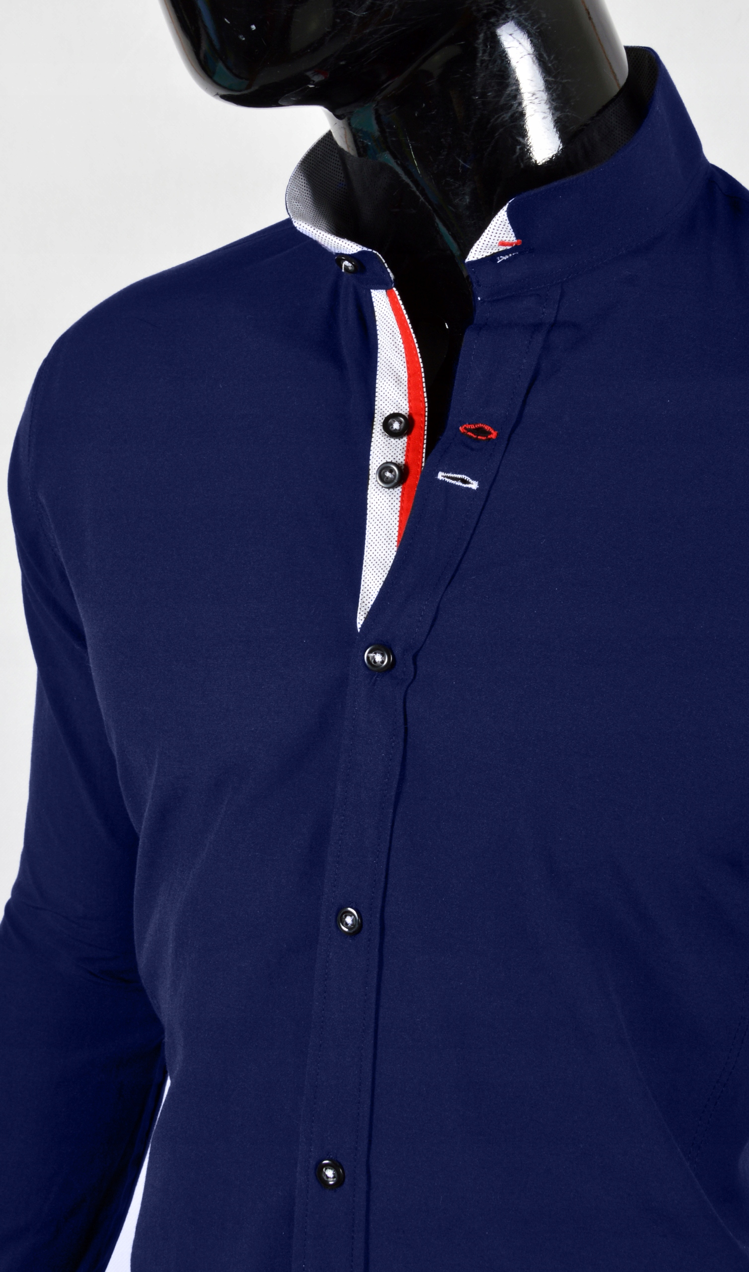 Koszula Męska Casual Stójka Codzienna Gładka NEW Rozmiar XL